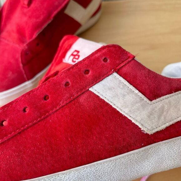 PONY x Joey Bada$$ Topstar Lo Pro Era Red Suede Sneakers – Men’s 9.5 - Picture 8 of 12